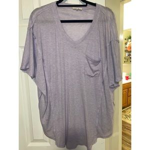 Lavender v-neck top